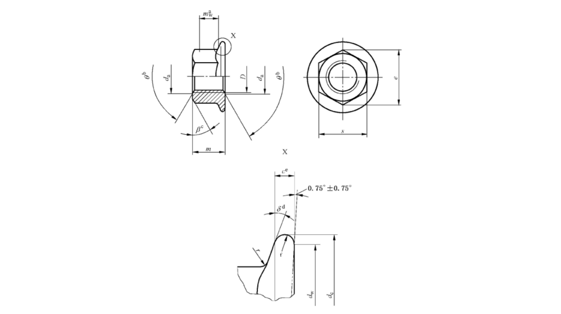 GB T6177.1 Đai ốc mặt bích lục giác