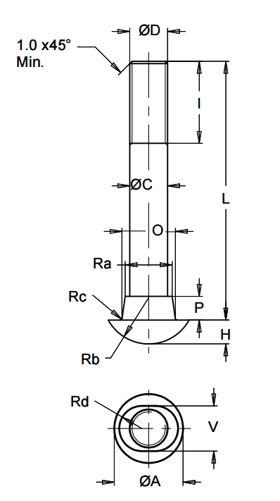 Non-standard Round Head Bolt