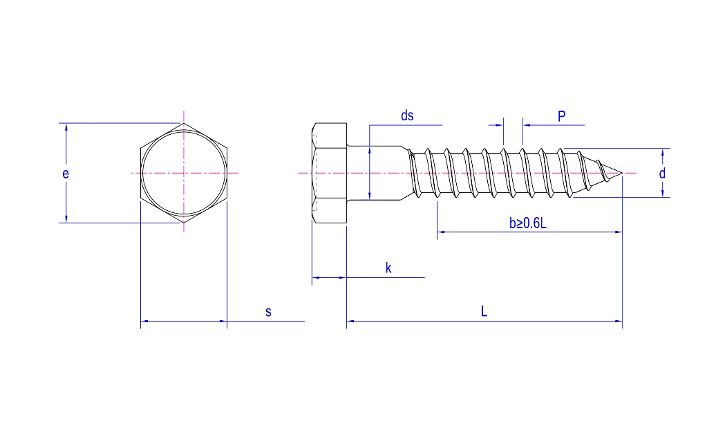 DIN 571 Шурупы с шестигранной головкой по дереву DIN 571 Шурупы с шестигранной головкой по дереву
