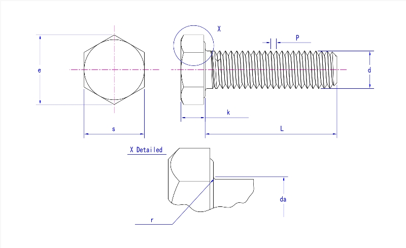 ISO 4018 Hexagon Head Screws ISO 4018 Hexagon Head Screws