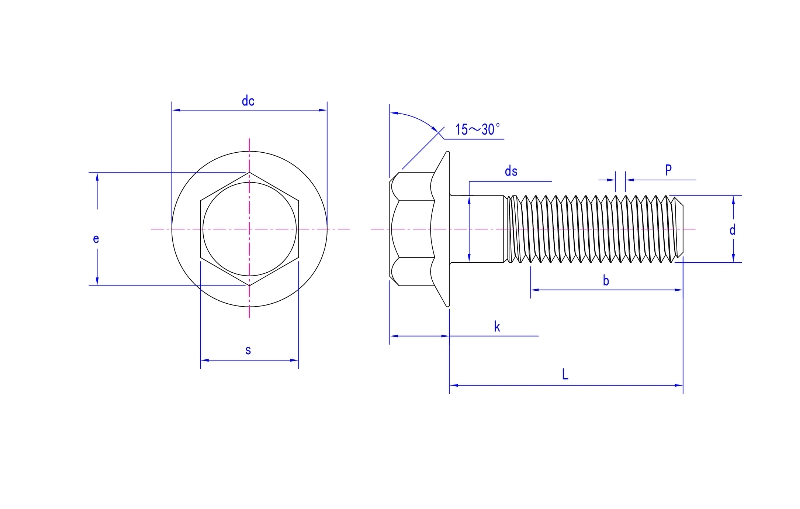 Hex Head Flange Bolts