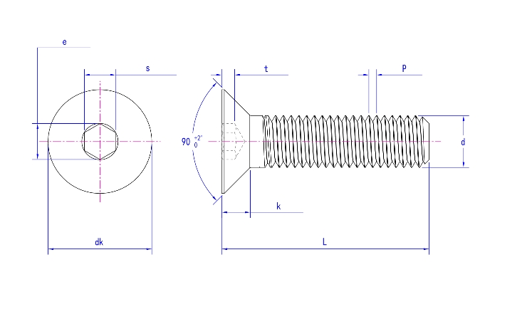 Hexagon Socket Countersunk Head Screws ISO 10642