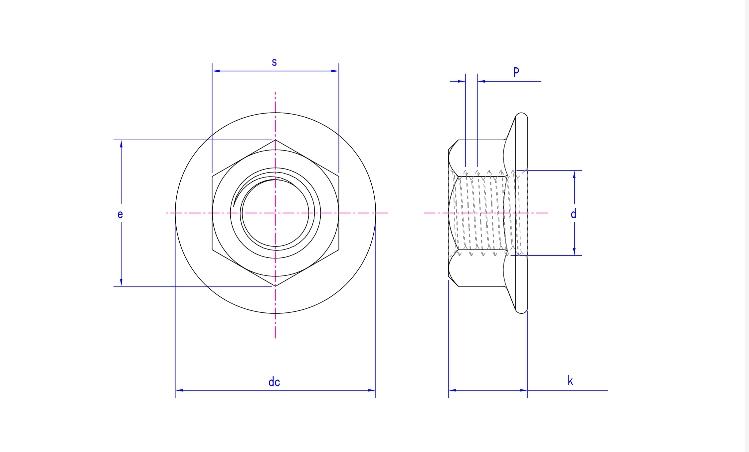 DIN 6923 Hexagon Flange Nuts DIN 6923 Hexagon Flange Nuts