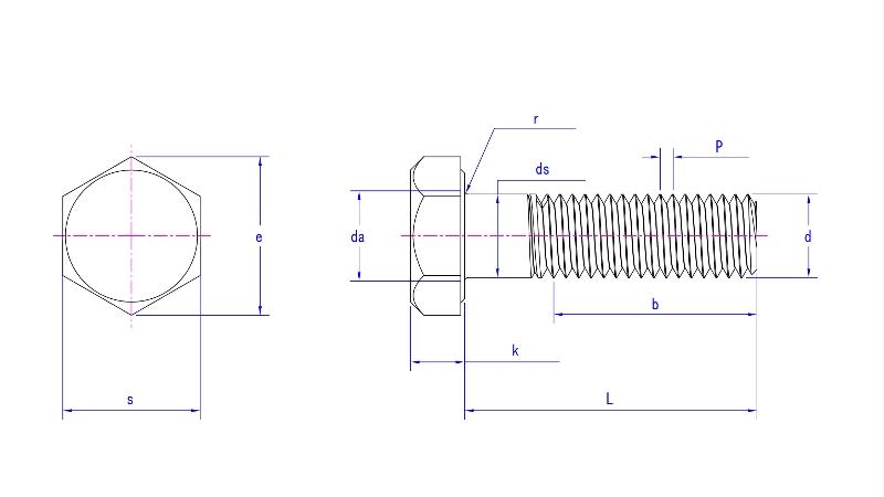 DIN 601 M5~M52 육각 머리 볼트