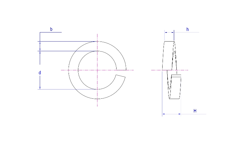 GB-T 7244 Arandelas de bloqueo de resorte helicoidal simple de tipo pesado