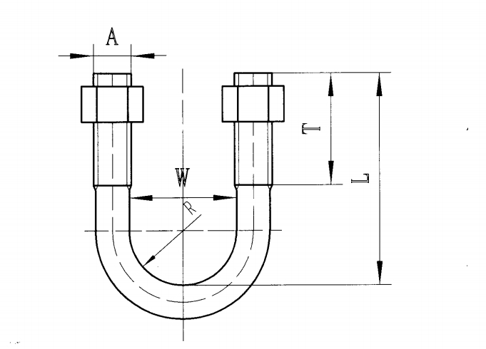 Bolts U para remolques de botes galvanizados para remolques de botes
