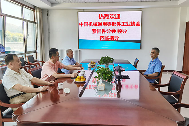 Líderes da filial de fixadores da Associação da Indústria de Componentes Gerais de Máquinas da China visitaram a empresa para orientar o trabalho Líderes da filial de fixadores da Associação da Indústria de Componentes Gerais de Máquinas da China visitaram a empresa para orientar o trabalho