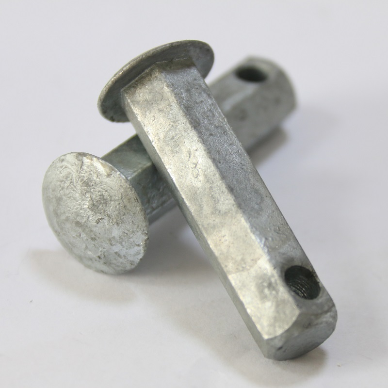 M13×51 Đầu tròn phẳng Clevis Square Pin có lỗ M13×51 Đầu tròn phẳng Clevis Square Pin có lỗ