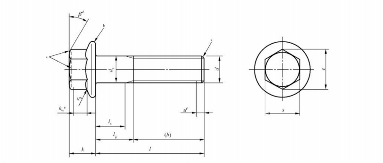 GB-T 16674.2 Küçük Altıgen Başlı Flanş Cıvataları