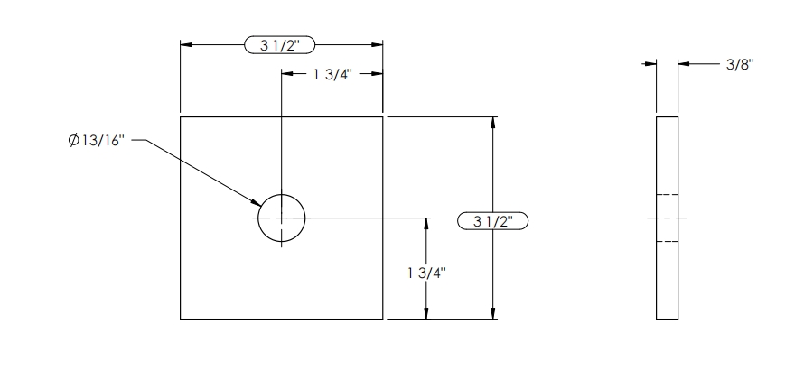 Niestandardowa podkładka kwadratowa